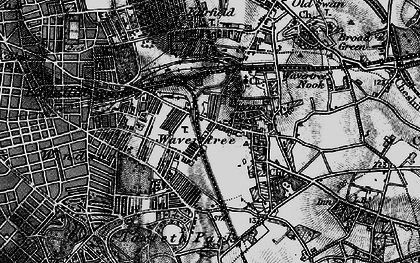 Old map of Wavertree in 1896
