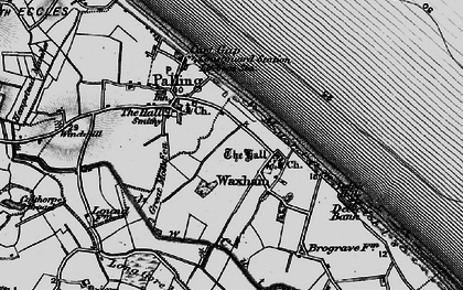 Old map of Waxham in 1898