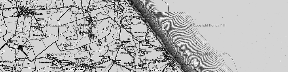 Old map of Tunstall Drain in 1895