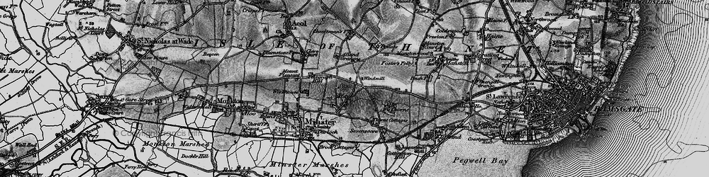 Old map of Kent International Airport in 1895