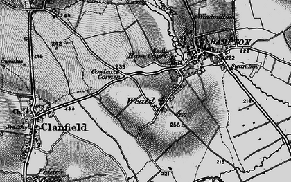 Old map of Weald in 1895
