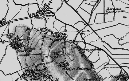 Old map of Weare in 1898