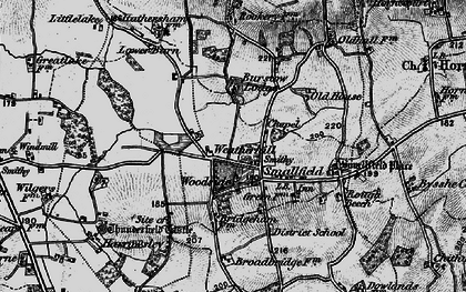 Old map of Weatherhill in 1895