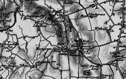 Old map of Weatheroak Hill in 1899