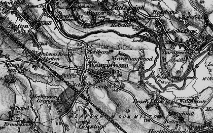 Old map of Weaverham in 1896
