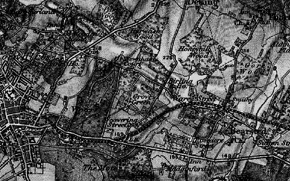 Old map of Weavering Street in 1895