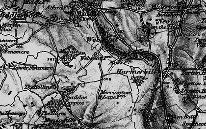 Old map of Webscott in 1899