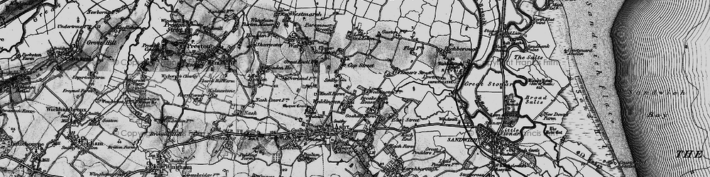 Old map of Weddington in 1895