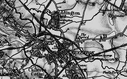 Old map of Weddington in 1899