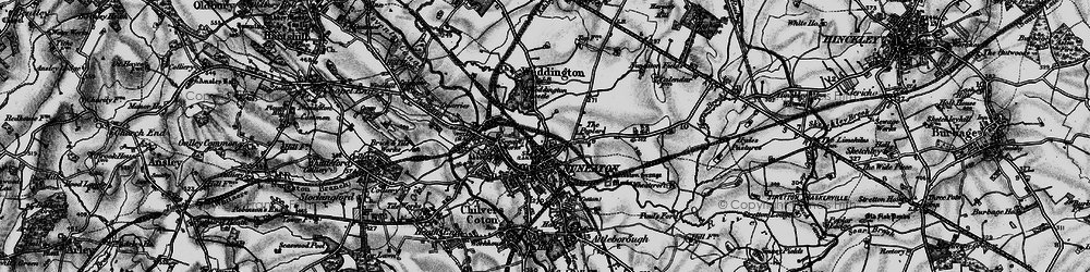 Old map of Weddington in 1899