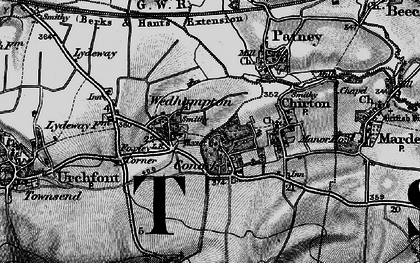 Old map of Wedhampton in 1898