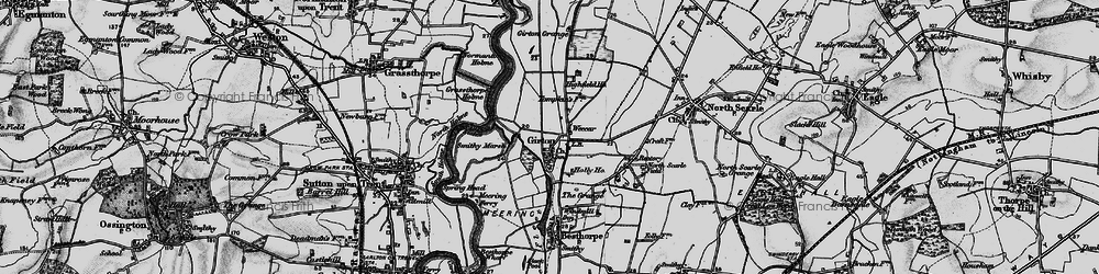 Old map of Weecar in 1899