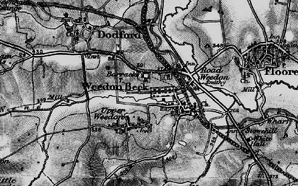 Old map of Weedon Bec in 1898