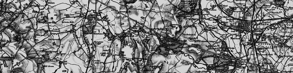 Old map of Packington Moor in 1899