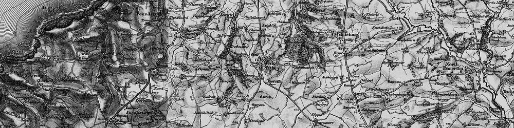 Old map of Week Green in 1896
