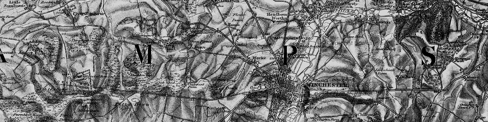 Old map of Weeke in 1895