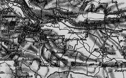 Old map of Weekmoor in 1898