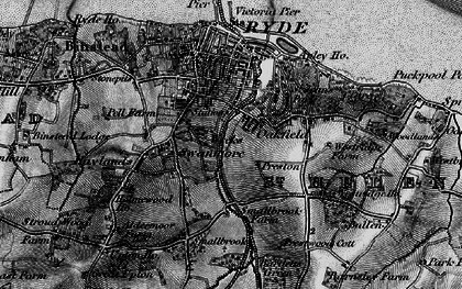 Old map of Weeks in 1895