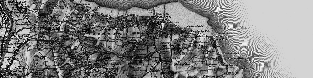Old map of Weeks in 1895