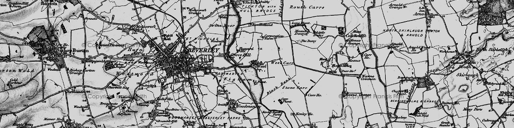 Old map of Weel in 1898