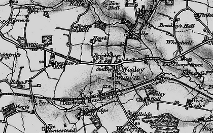 Old map of Weeley in 1896