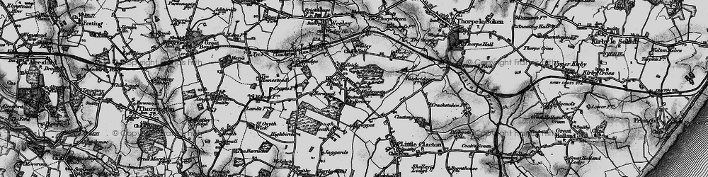 Old map of Weeley Heath in 1896