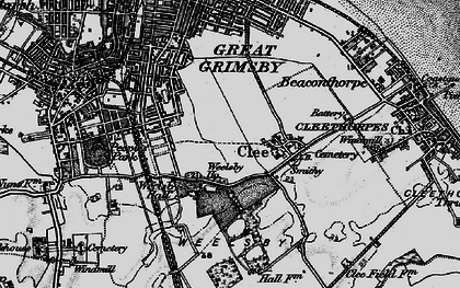 Old map of Weelsby in 1895