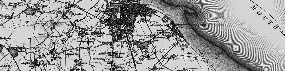 Old map of Weelsby in 1895