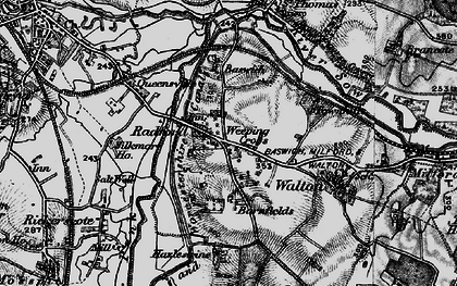 Old map of Weeping Cross in 1898