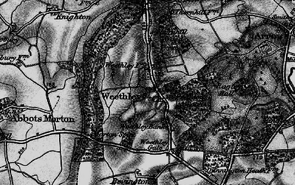 Old map of Weethley in 1898