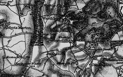 Old map of Weethley Gate in 1898