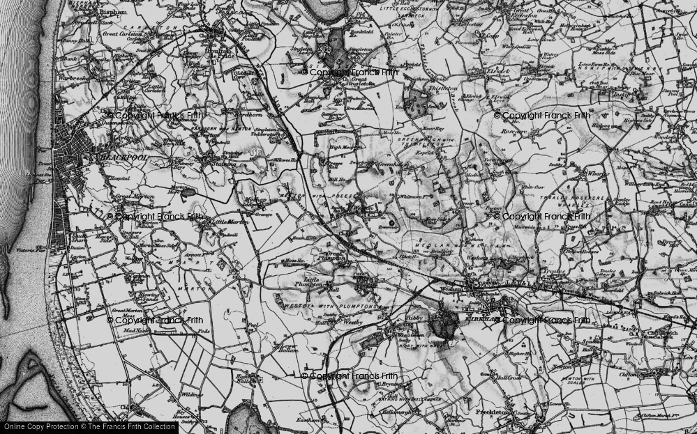 Old Map of Weeton, 1896 in 1896