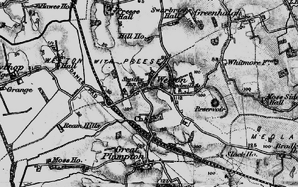 Old map of Weeton in 1896