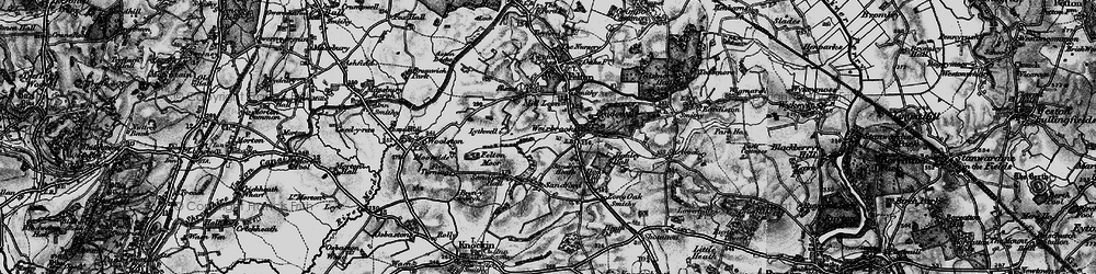 Old map of Weirbrook in 1899