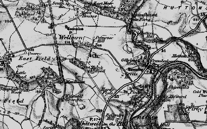 Old map of Welburn in 1898