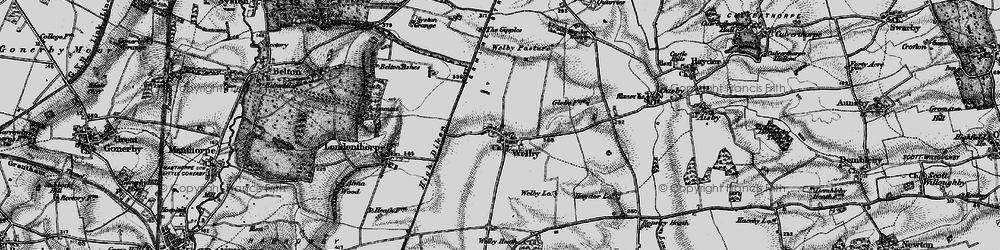 Old map of Abney Wood in 1895