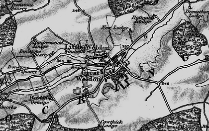 Old map of Weldon in 1898
