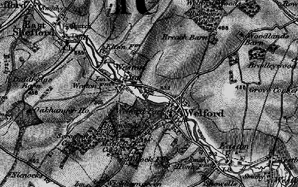 Old map of Welford in 1895