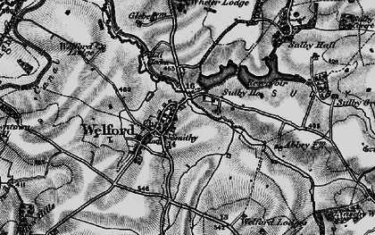 Old map of Welford in 1898