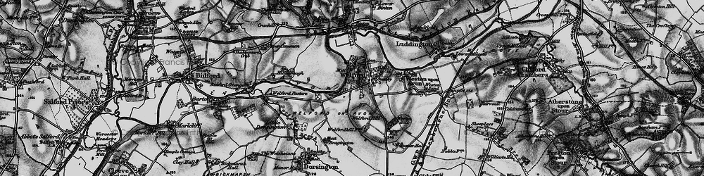 Old map of Welford-on-Avon in 1898