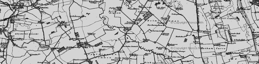 Old map of Welham Bridge in 1898