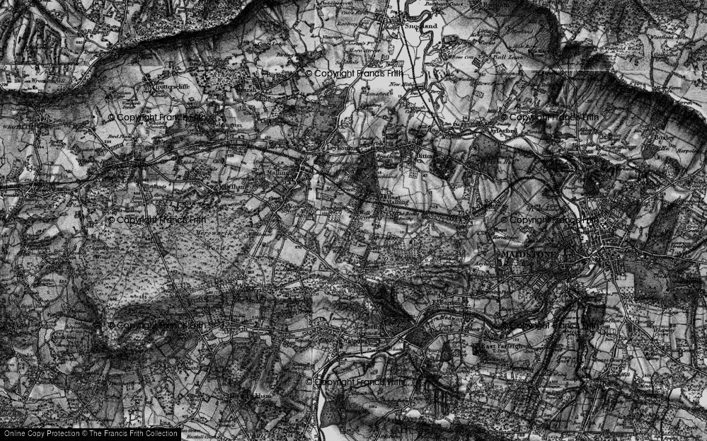 Old Map of Well Street, 1895 in 1895