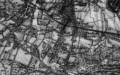 Old map of Well Street in 1895