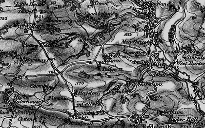 Old map of Well Town in 1898