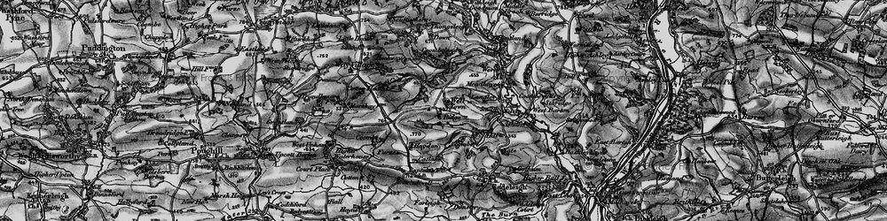 Old map of Well Town in 1898