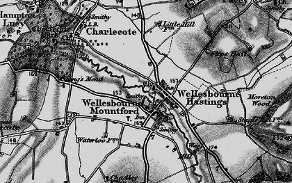 Old map of Wellesbourne in 1898