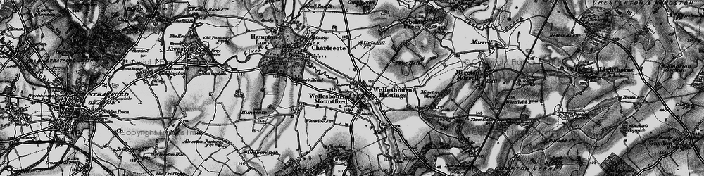 Old map of Wellesbourne in 1898