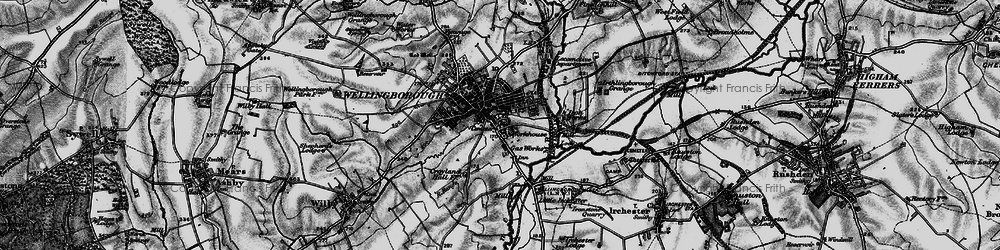 Old map of Wellingborough in 1898