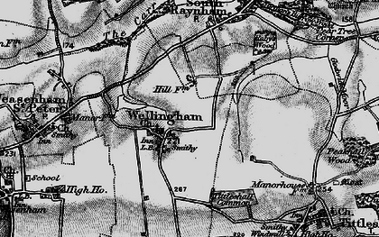 Old map of Wellingham in 1898