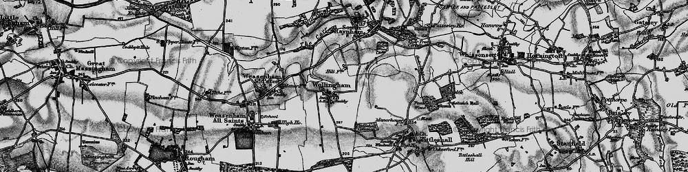Old map of Wellingham in 1898